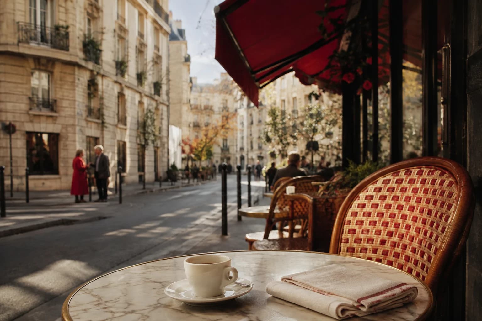 A neighbourhood café terrace in Paris